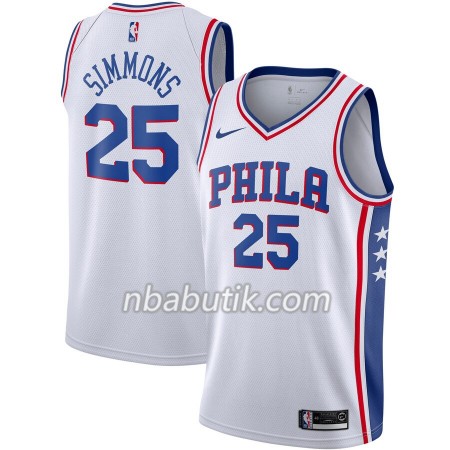 NBA Mænd Trøje Philadelphia 76ers Ben Simmons 25 Nike 2019-20 Association Edition Swingman NBA Mænd Trøje Philadelphia 76ers Ben Simmons 25 Nike 2019-20 Association Edition Swingman